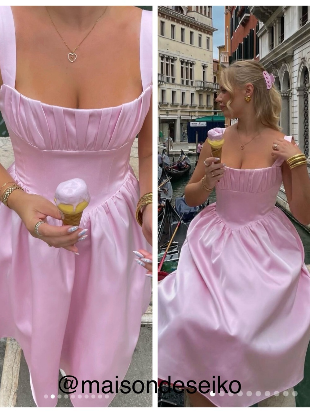 NWT Oh Polly Midi Maxi Dress Pink Satin Marguerite Corset size US 2